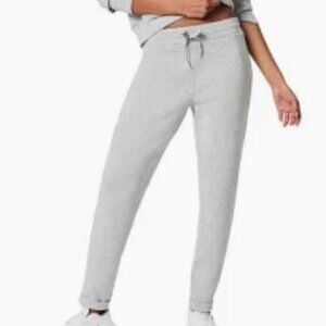 Spanx AirEssentials Tapered Pant Soft Stretchy Pull On Cuffed Light Grey Size L